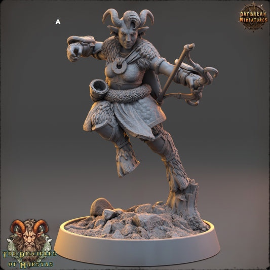 Marsyas Satyrs Female Warriors | DayBreak Miniatures | Compatible with D&D/AOS | Fantasy | Tabletop