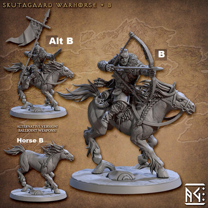 Northmen Warrior Mounted | Artisan Guild Miniatures | Compatible with D&D/AoS | Fantasy | Tabletop RPG