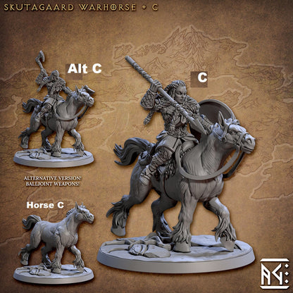 Northmen Warrior Mounted | Artisan Guild Miniatures | Compatible with D&D/AoS | Fantasy | Tabletop RPG