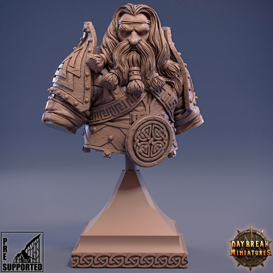Dwarf Thane Ragnar Bust | DayBreak Miniatures | Compatible with D&D/AOS | Fantasy | Tabletop