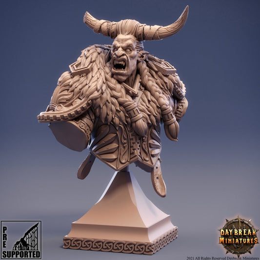 Ork Nivali Bust | DayBreak Miniatures | Compatible with D&D/AOS | Fantasy | Tabletop