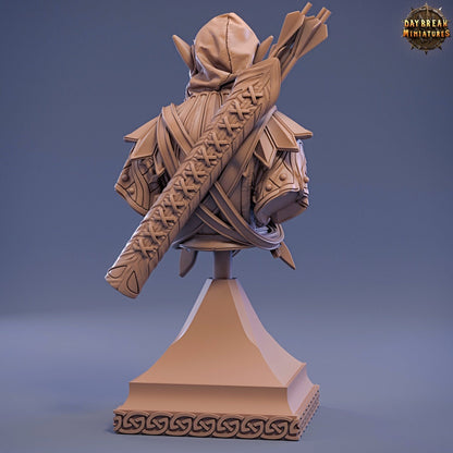 Elf Lindulae Bust | DayBreak Miniatures | Compatible with D&D/AOS | Fantasy | Tabletop