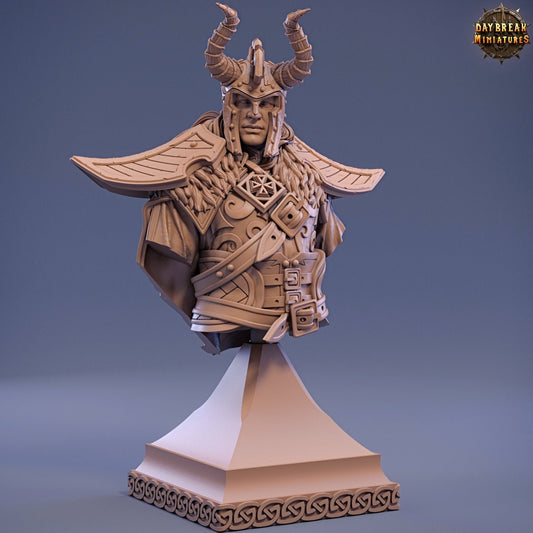 Tiefling Damien Bust | DayBreak Miniatures | Compatible with D&D/AOS | Fantasy | Tabletop