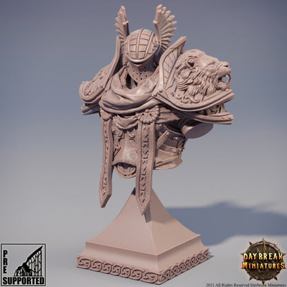 Paladin Thierry Bust | DayBreak Miniatures | Compatible with D&D/AOS | Fantasy | Tabletop