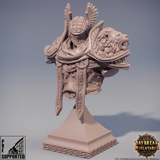 Paladin Thierry Bust | DayBreak Miniatures | Compatible with D&D/AOS | Fantasy | Tabletop