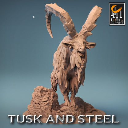 Wild Goat | Rescale Miniatures | Compatible with D&D/AoS | Fantasy | Tabletop RPG