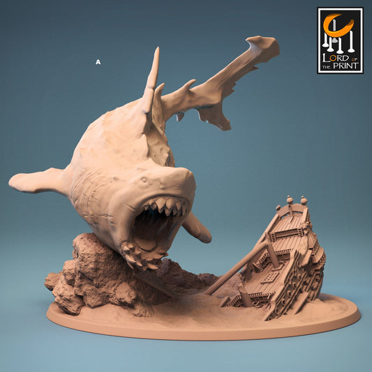 Megalodon | Rescale Miniatures | Compatible with D&D/AoS | Fantasy | Tabletop RPG