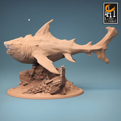 Megalodon | Rescale Miniatures | Compatible with D&D/AoS | Fantasy | Tabletop RPG