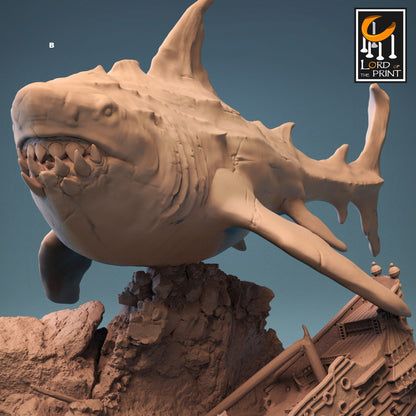 Megalodon | Rescale Miniatures | Compatible with D&D/AoS | Fantasy | Tabletop RPG