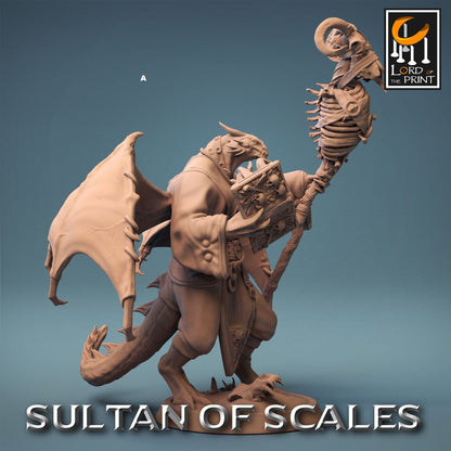 DragonBorn Necromancer | Rescale Miniatures | Compatible with D&D/AoS | Fantasy | Tabletop RPG