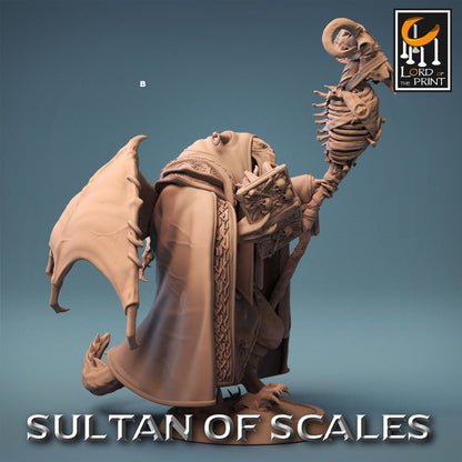 DragonBorn Necromancer | Rescale Miniatures | Compatible with D&D/AoS | Fantasy | Tabletop RPG