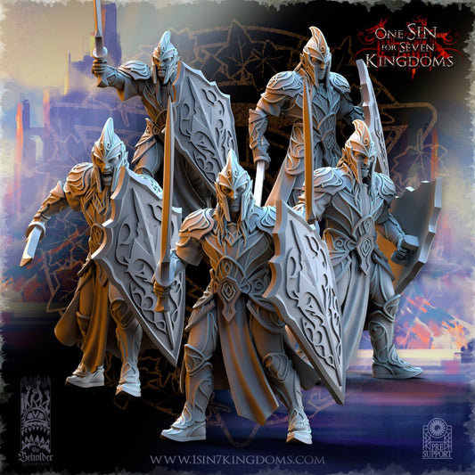 High Elf Sword and Shield | The Beholder Miniatures | Compatible with D&D/AoS | Fantasy | Tabletop RPG