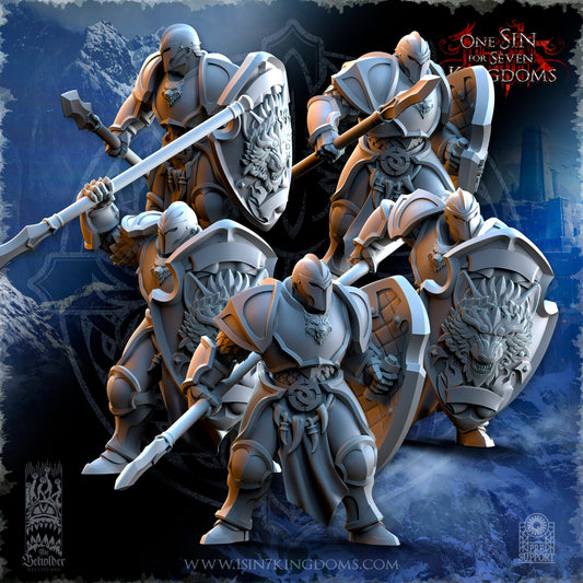 StormWolves Spear and Shield | The Beholder Miniatures | Compatible with D&D/AoS | Fantasy | Tabletop RPG