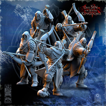 StormWolves Hunters Helmets | The Beholder Miniatures | Compatible with D&D/AoS | Fantasy | Tabletop RPG