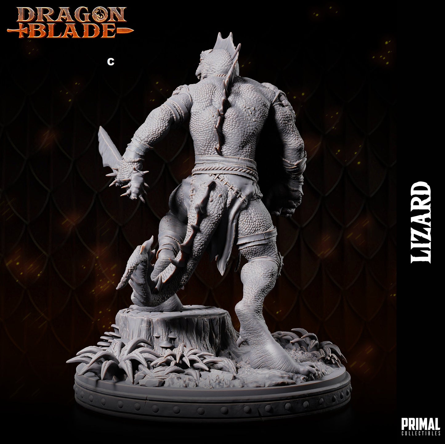Lizard Men Warrior | Primal Collectibles | Compatible with D&D/AoS | Fantasy