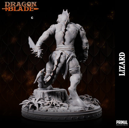Lizard Men Warrior | Primal Collectibles | Compatible with D&D/AoS | Fantasy