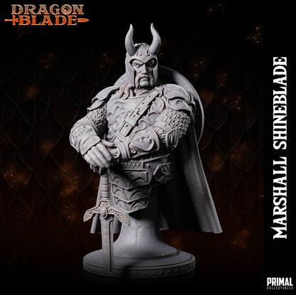 Marshall ShineBlade Bust | Primal Collectibles | Compatible with D&D/AoS | Fantasy