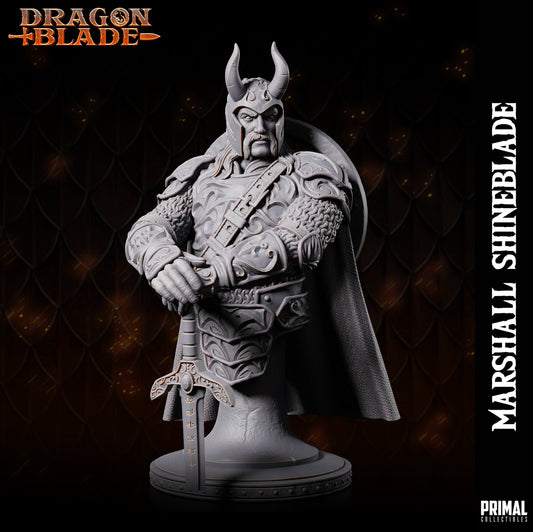 Marshall ShineBlade Bust | Primal Collectibles | Compatible with D&D/AoS | Fantasy