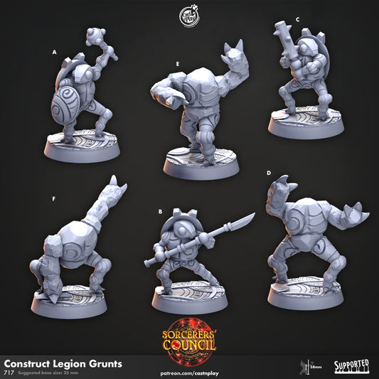 Construct Grunts | CastnPlay | Compatible with D&D/AoS | Fantasy | Tabletop RPG