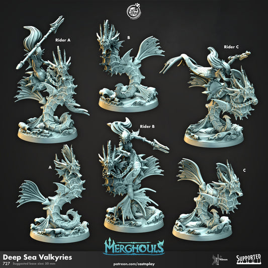 Merghoul Valkyries | CastnPlay | Compatible with D&D/AoS | Fantasy | Tabletop RPG