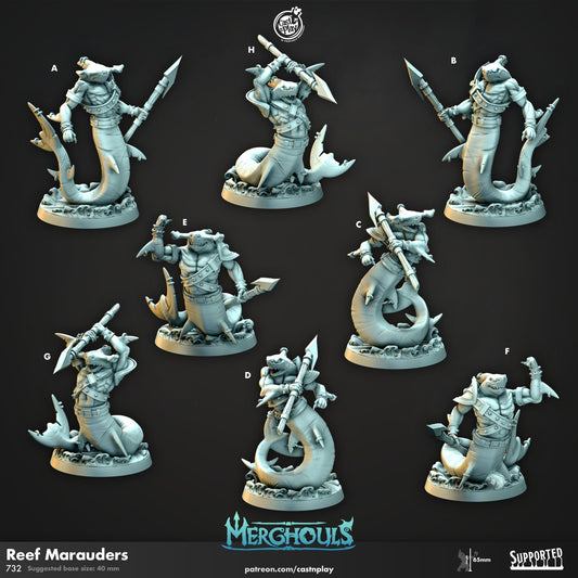 Merghoul Reef Marauders | CastnPlay | Compatible with D&D/AoS | Fantasy | Tabletop RPG