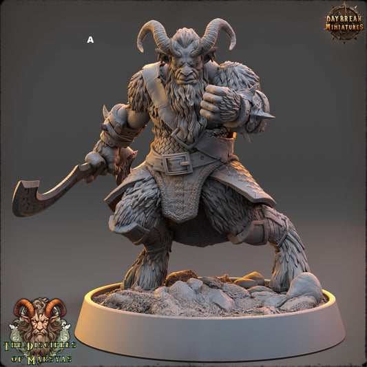Marsyas Satyrs Warriors | DayBreak Miniatures | Compatible with D&D/AOS | Fantasy | Tabletop