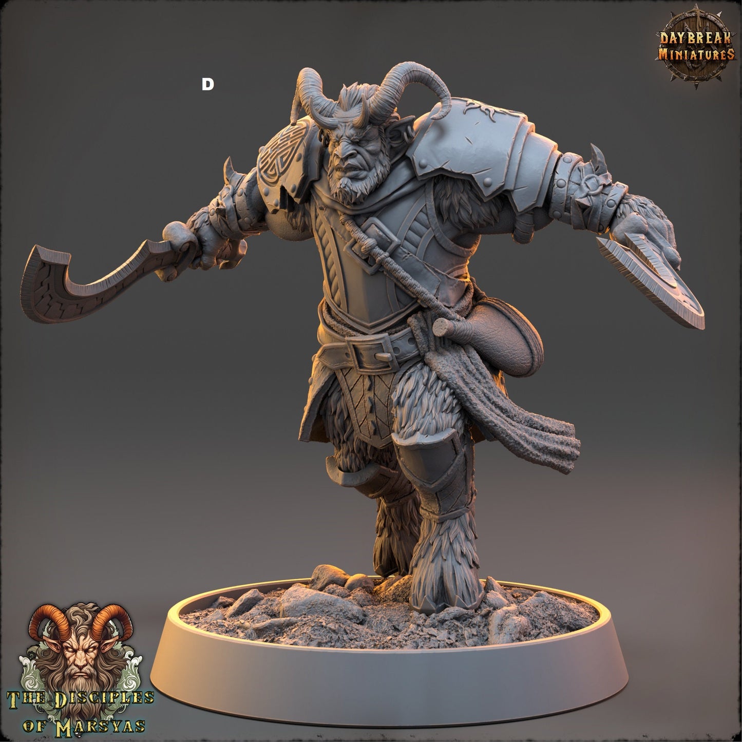 Marsyas Satyrs Warriors | DayBreak Miniatures | Compatible with D&D/AOS | Fantasy | Tabletop