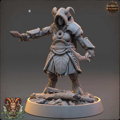 Marsyas Satyrs Female Warriors | DayBreak Miniatures | Compatible with D&D/AOS | Fantasy | Tabletop