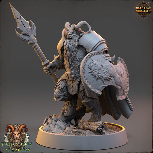 Marsyas Satyrs Chieftain | DayBreak Miniatures | Compatible with D&D/AOS | Fantasy | Tabletop