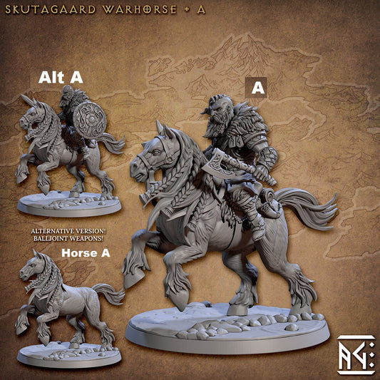 Northmen Warrior Mounted | Artisan Guild Miniatures | Compatible with D&D/AoS | Fantasy | Tabletop RPG