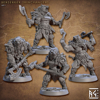 NorthMen Berserker Skinchanger | Artisan Guild Miniatures | Compatible with D&D/AoS | Fantasy | Tabletop RPG