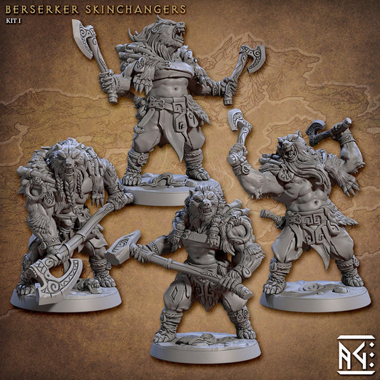 NorthMen Berserker Skinchanger | Artisan Guild Miniatures | Compatible with D&D/AoS | Fantasy | Tabletop RPG