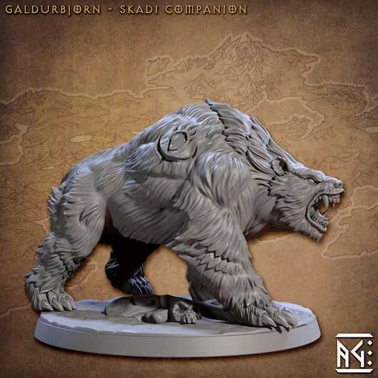 NorthMen Giant Bear Companion | Artisan Guild Miniatures | Compatible with D&D/AoS | Fantasy | Tabletop RPG