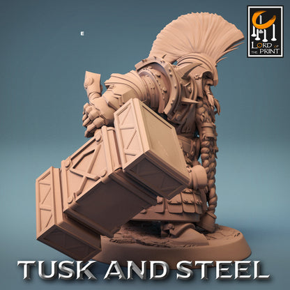 Dwarf Warrior Heavy Armour | Rescale Miniatures | Compatible with D&D/AoS | Fantasy | Tabletop RPG