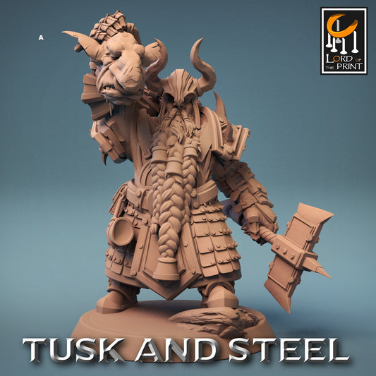Dwarf Warrior Heavy Armour | Rescale Miniatures | Compatible with D&D/AoS | Fantasy | Tabletop RPG