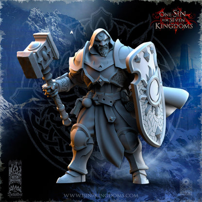 StormWolves Howlers Hammer and Shield | The Beholder Miniatures | Compatible with D&D/AoS | Fantasy | Tabletop RPG