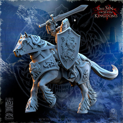 StormWolves Knight Sword and Shield | The Beholder Miniatures | Compatible with D&D/AoS | Fantasy | Tabletop RPG