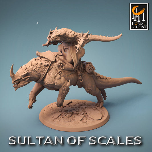 Dragonborn Rider on Great Beast | Rescale Miniatures | Compatible with D&D/AoS | Fantasy | Tabletop RPG