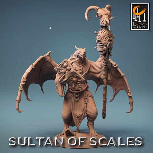 DragonBorn Necromancer | Rescale Miniatures | Compatible with D&D/AoS | Fantasy | Tabletop RPG
