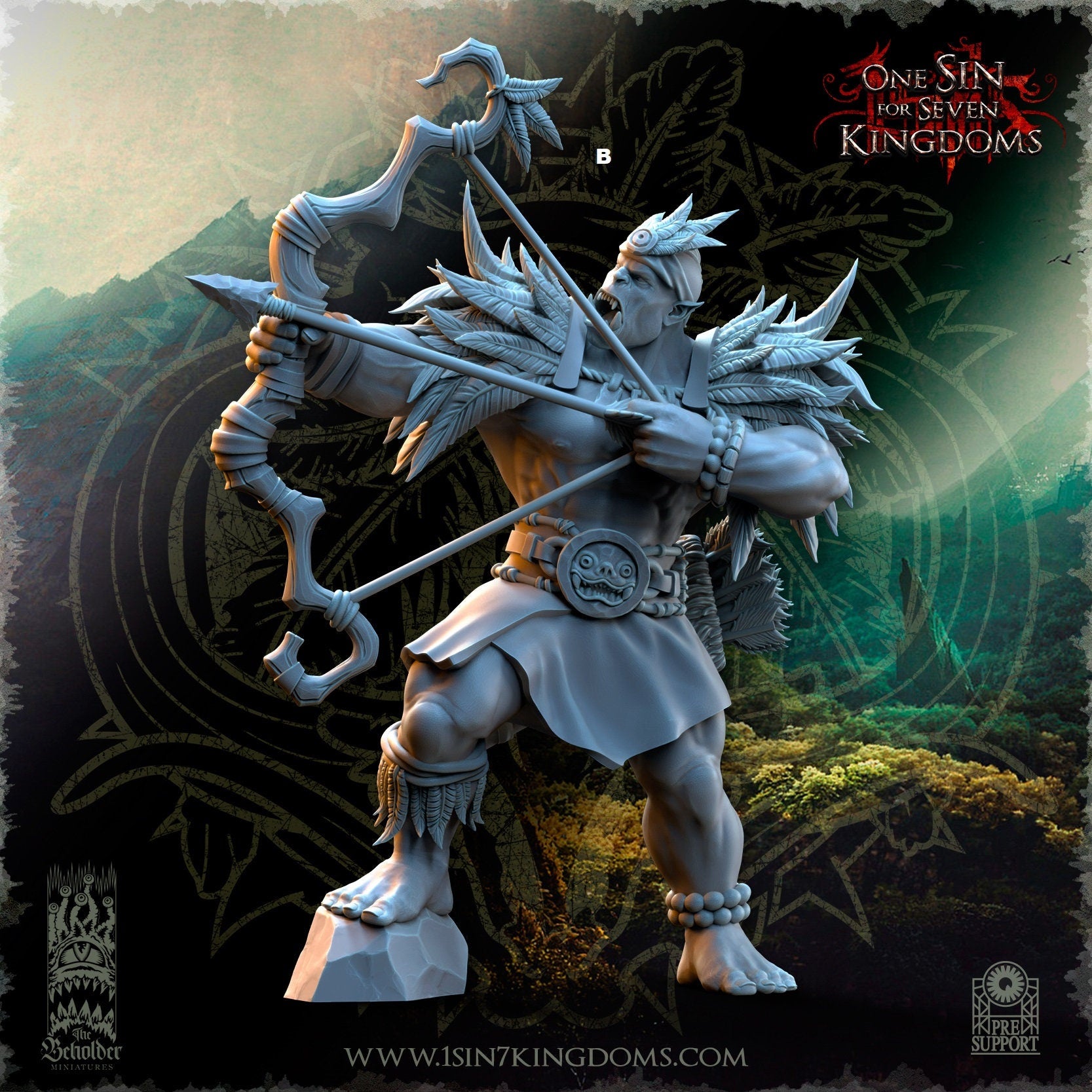 Savage Orc Archers | The Beholder Miniatures | Compatible with D&D/AoS | Fantasy | Tabletop RPG