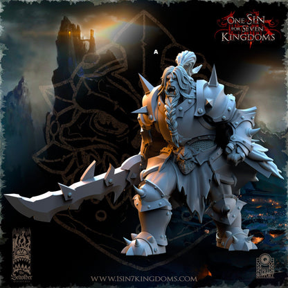 Black Orc Warrior Command | The Beholder Miniatures | Compatible with D&D/AoS | Fantasy | Tabletop RPG