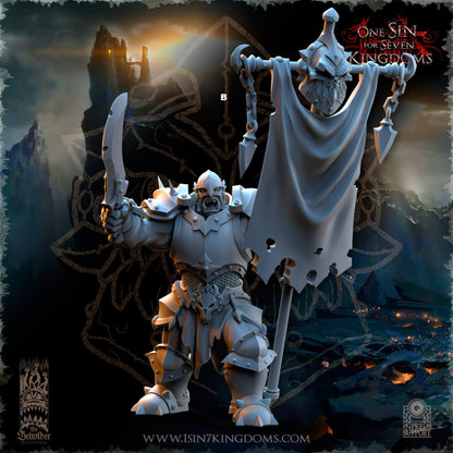 Black Orc Warrior Command | The Beholder Miniatures | Compatible with D&D/AoS | Fantasy | Tabletop RPG