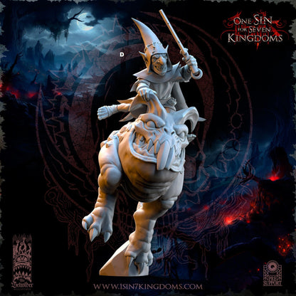 Black Horde Goblin on Cave Horror | The Beholder Miniatures | Compatible with D&D/AoS | Fantasy | Tabletop RPG