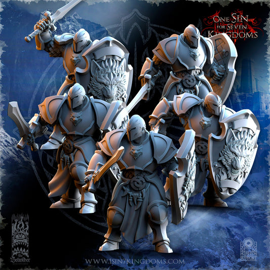 StormWolves Sword and Shield | The Beholder Miniatures | Compatible with D&D/AoS | Fantasy | Tabletop RPG