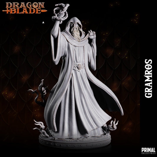 Dark Wizard Gramros | Primal Collectibles | Compatible with D&D/AoS | Fantasy