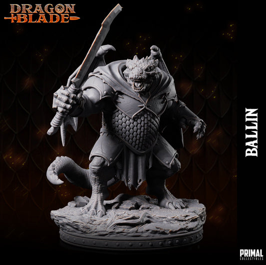 Draconian Warrior Ballin | Primal Collectibles | Compatible with D&D/AoS | Fantasy