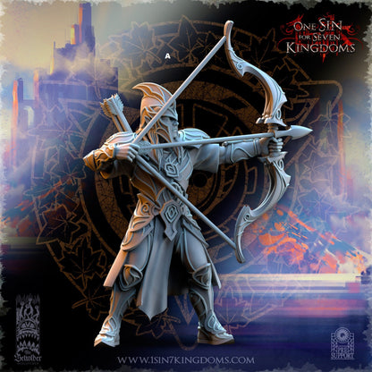 SilverMoor Elf Archer | The Beholder Miniatures | Compatible with D&D/AoS | Fantasy | Tabletop RPG