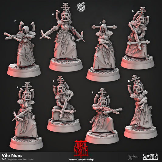 Vile Nun Demon | CastnPlay | Compatible with D&D/AoS | Fantasy | Tabletop RPG