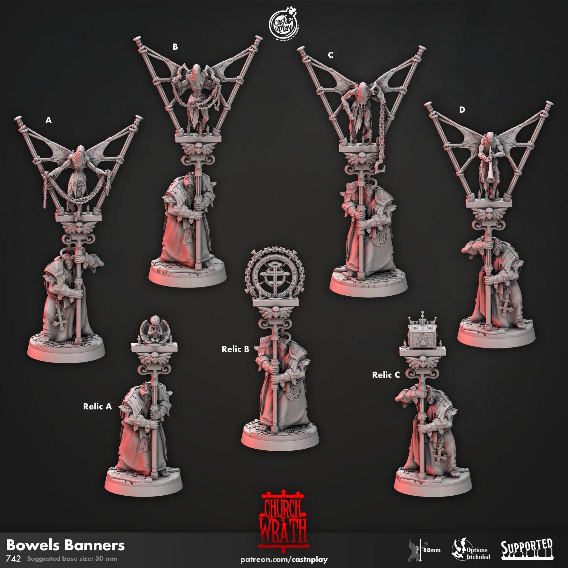 Bowel Banner Demon | CastnPlay | Compatible with D&D/AoS | Fantasy | Tabletop RPG