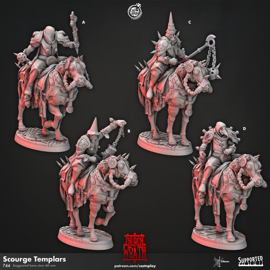 Scourge Templar Demon | CastnPlay | Compatible with D&D/AoS | Fantasy | Tabletop RPG